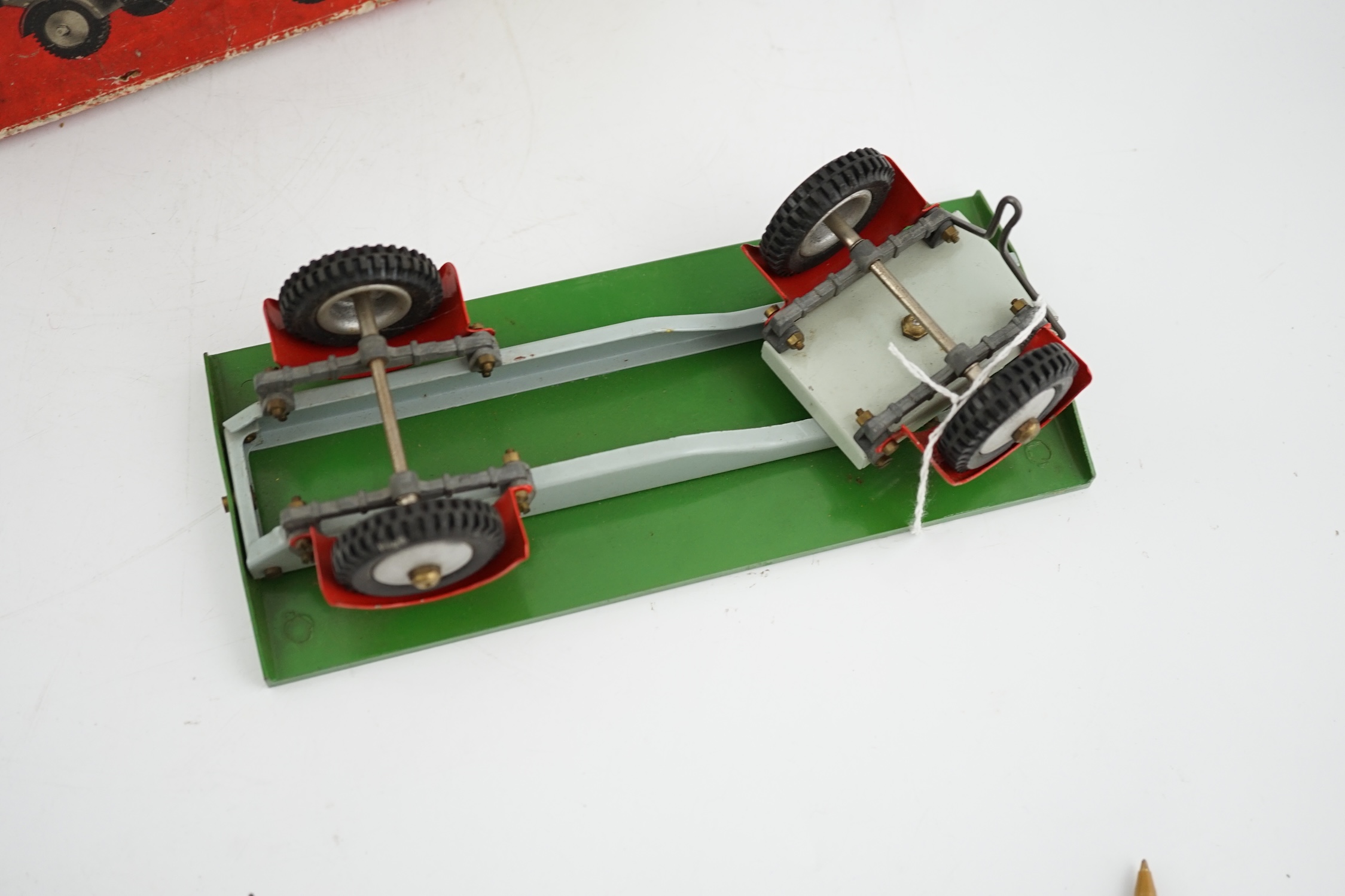 A Shackleton Dyson 8-ton trailer in green, with the remains of an original box